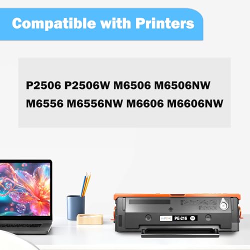 LAIPENG PE-216E Compatible PE-216 PE216 PE 216 Black Toner Cartridge 1600 Pages for Pamtum P2506 P2506W M6506 M6506NW M6506W M6556 M6556NW M6606 M6606 NNW PrintPrinters