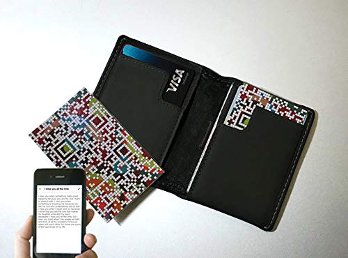 QR Laminated Paper Wallet Card, Wallet Insert Card, Personalized Military Gift For Him, Birthday Gift, Mini Love Note. First Paper Anniversary Gift