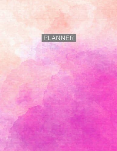 Planner: 8.5" x 11" Daily No Date Undated Non dated Daily Weekly Planner Watercolor Journal Organizer To-Do List Book Teacher Large Print Volume 2 ... Weekly Large Print Planner Watercolor Series)