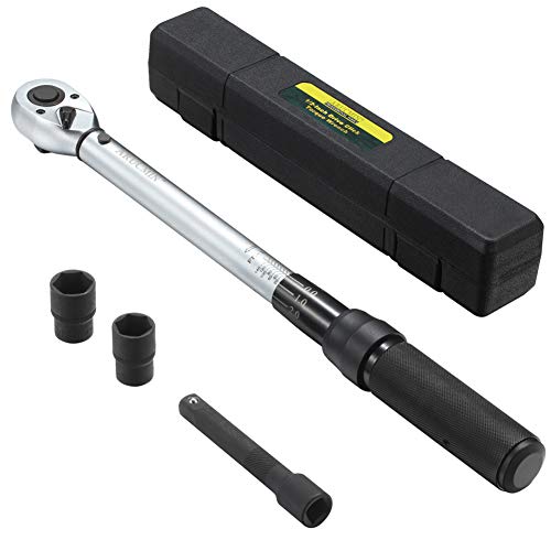 ARUCMIN 1/2-Zoll-Antrieb, Klick-Drehmomentschlüssel (13,6–203,3 Nm), Doppelrichtung, verstellbarer Drehmomentschlüssel-Set