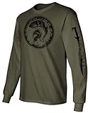 LongSleeve T-Shirt - Molon w Sleeve Print Olive