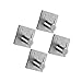 Glam Hobby 4-Pack Coat/Robe/Towel Hook 3M Self Adhesive SUS 304 Stainless Steel Brushed Finish Bathroom Kitchen Organizer
