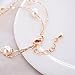 SHINCO Bella Lotus 8 Pcs Simulate Pearl Beads 18k Rose Gold Plated Two Layer Chain Bracelets Women Fashion Jewelry, Gifts for Birthday, Valentine's Day, Anniversary