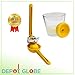 Lemon Juicer Squeezer Zinc Alloy Yellow With Silicone Handles 15' Length - By Depot Globe