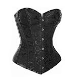 BSLINGERIE® Womens Waist Cincher Boned Corset With Brocade