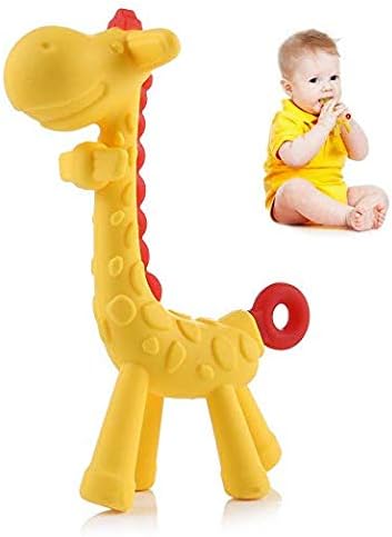 Qsoleil Baby Teether, Infant Training Giraffe Teether Toy Molar Teeth Soother Relieve Tooth Discomfort Toys
