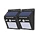 SMADZ SL12 Solar Lights 8 LED Wireless Waterproof Motion Sensor Outdoor Light for Patio, Deck, Fence ,Wall, Step, Yard, Garden with Motion Activated Auto On/Off – White Light (2-Pack)