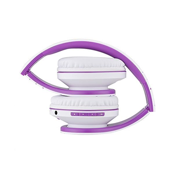 PowerLocus-Bluetooth-Over-Ear-Headphones-Wireless-Stereo-Foldable-Headphones-Wireless-and-Wired-Headsets-with-Built-in-Mic-Micro-SDTF-FM-for-iPhoneSamsungiPadPC-WhiteViolet PowerLocus Bluetooth Over-Ear Headphones, Wireless Stereo Foldable Headphones Wireless and Wired Headsets with Built-in…