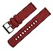 BARTON WATCH BANDS Quick Release Canvas Watch Band Straps, Crimson Red, 22mm