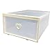 Smilun Portable Shoe Boxes Container for Closet Organizer Clear Plastic Shoe Boxes Shelf Stackable Foldable Organizer Box Multicolour Heart12PCs
