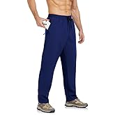 BondiTrekk Men's Fleece Lined Pants Winter Athletic Workout Running Sweatpants Zipper Pockets Water Resistant Warm Joggers