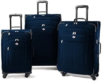blue luggage bag
