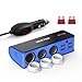 BESTEK 3-Socket Cigarette Lighter Adapter, 12V/24V 200W DC Cigarette Outlet Car Charger Splitter with 4-USB Ports Car Power Adapter for GPS, Dashcam, Low Voltage Protection with Replace Fuse