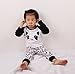 Mammybaby Little Girls Panda Long Sleeved Pajamas Set Cotton DRG7463 (11-12Y) White