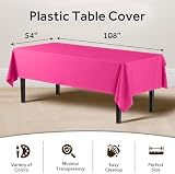 Unique Solid Hot Pink Rectangular Table Cover 137cm x 274cm view 3