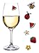 Simply Charmed Magnetic Wine Glass Charms with Bee, Strawberry and Flowers Set of 6 Fun Drink Markers or Cocktail Identifiers