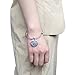 Bassion 2 Sets Silver Plated Stainless Steel Metal Inspirational Bracelets Engraved Motivational Round Charm Pendant Expandable Adjustable Bracelets Bangle Gift for Women Men