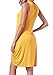 msllen Women's Summer Plain Sleeveless Twist Knot Front Loose Casual Midi Dress