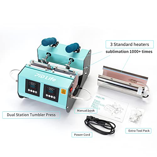 PYD Life 3 in 1 Dual Tumbler Heat Press Double Station Combo Mug Heat