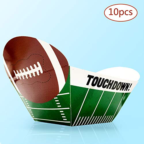 Football Super Bowl Party Paper Bowl - The large Capacity for Tailgate Parties, Super Bowl, Birthday Party Family Dinner and Sports Event (10 Pack)