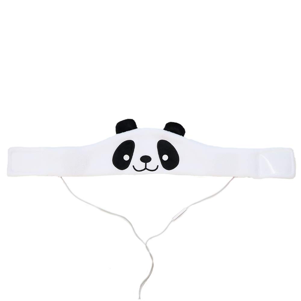 Kids Headphones, Volume Limiting with Ultra Thin Adjustable Speakers Soft Children Fleece Headband Toddler Headphones for Home and Travel - Panda