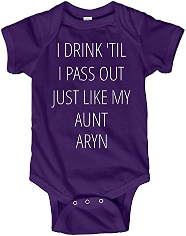 USTON Baby Drinks Like Aunt Aryn: Infant Rabbit Skins Lap Shoulder Creeper