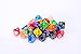 25 Count Assorted Pack of 10 Sided Percentile Dice - Multi Colored Assortment of D100 Polyhedral Dice