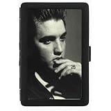 Elvis Presley Contemplative Double-Sided Black Color Cigarette Case, ID Holder, and wallet D-028
