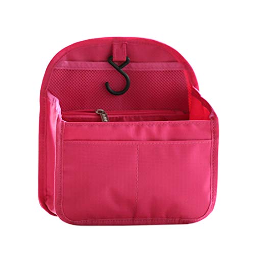 Oraunent Waterproof insert bags toiletry organizer wash bag storage bag cosmetic bag Rosy M