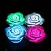 Acmee Battery-powered Color Changing LED Waterproof Floating Rose Flower Night Light Flameless Candle (Pack of 4)