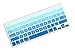 DHZ D6 Big Font Sky Blue Gradient Keyboard Cover Silicone Skin for MacBook Air 13 and MacBook Pro 13
