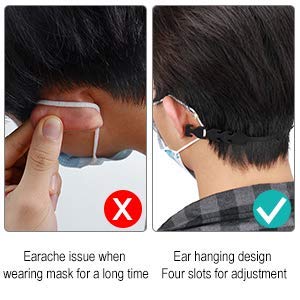 labato Mask Extension Hook Anti-Slip Mask Extender Strap Hooks Adjustable Ear Hook Mask Comfortable