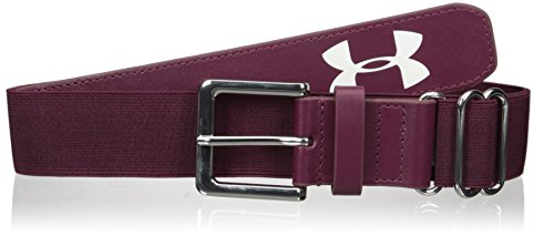 Under Armour Mens Baseball Belt, Maroon/Maroon, One Size