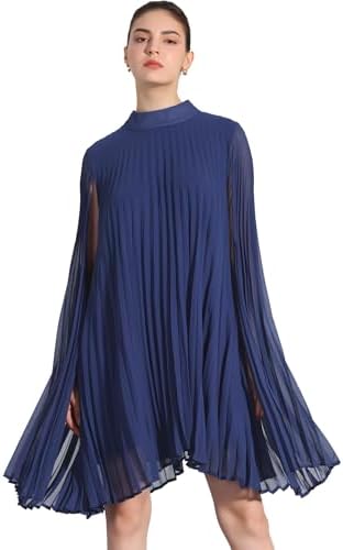 semi-sheer chiffon ruffle dress with outer cape Semi-Sheer Chiffon Ruffle Dress With Outer Cape