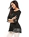 Soteer Womens Casual 3 4 Sleeve Loose Fitting Blouse Cute Lace Babydoll Tops T shirts