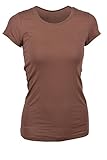 TheLovely Casual Basic Plain Crew Neck Stretch Short Sleeve Workout Tee Shirt Top