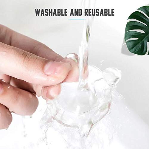 TTbuy Transparent Door Handle PU Crash Pad - Door Stopper Wall Protector - Clear, Quiet, Shock Absorbent Gel - Adhesive Bumper Protector, Wall Shield & Silencer for Door Handle (1 pcs, Starfish) - Thumbnail 5