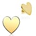 Heart Dermal 1.2mm (16g) 4mm Herat 24k Over Surgical Steel (1pc)