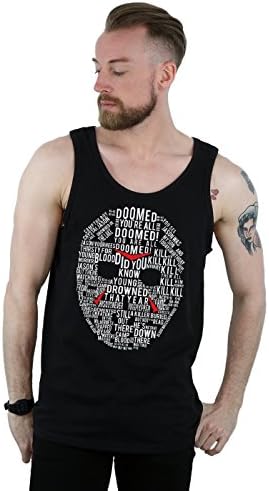 Friday 13th Men's Jason Text Mask Tank Top Large Black