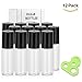 Olilia 5ml Glass Essential Oils Roller Bottles with Stainless Steel Ball 12 Pack, Essential Oils Key included (Transparent)