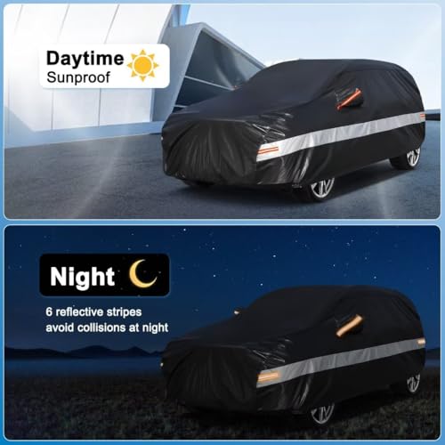Holthly Exterior SUV Car Cover for Mercedes Benz GLC (2015-2025), Car Cover 10 Layers of Protection, 100% Waterproof, Anti-Dust, Windproof, Rain Waterproof, UV Protection.