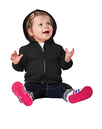 Precious Cargo unisex-baby Full Zip Hooded Sweatshirt 12M Jet Black