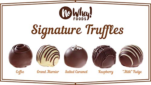 No Whey Foods - Chocolate Truffle Collection (24 Pieces) - Vegan, Plant Based, Gluten Free, Dairy Free, Nut Free, Peanut Free, Soy Free