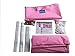 Pericross Snowflake Veil Hexagon Princess Play Tent with Metal Frame and 10M 100 Diodes LED Brass Wire Lights and Flash Control (Pink)