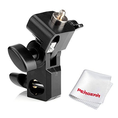 Godox AD-E Flash Speedlite Holder with 1/4" Screw On The Top to Hold Godox AD200 Pocket Flash and 1/4" 3/8" Screw Hole at The Bottom - Umbrella Hole, Angle Adjustable