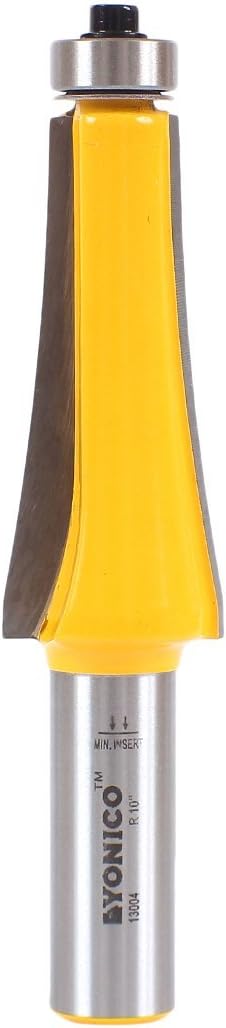 Yonico 13004 10-Inch Radius Guitar Finger Board Radiusing Router Bit 1/2-Inch Shank, 1/2" x 1.875"