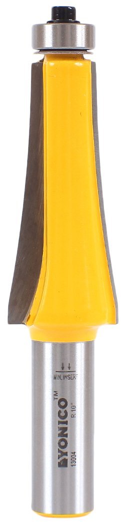 Yonico 13004 10-Inch Radius Guitar Finger Board Radiusing Router Bit 1/2-Inch Shank