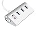 Cateck USB 3.0 HUB, Bus-Powered USB 3.0 3-Port Aluminum Hub with External Stereo Sound Adapter Combo