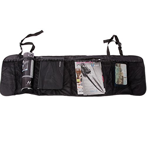 Wonderoto Car Back Seat Organizer Storage Bag –Removable Multi-Pocket-Large Capacity for Storing Books, Food, Drink, Kids Toy and Tools (Black)