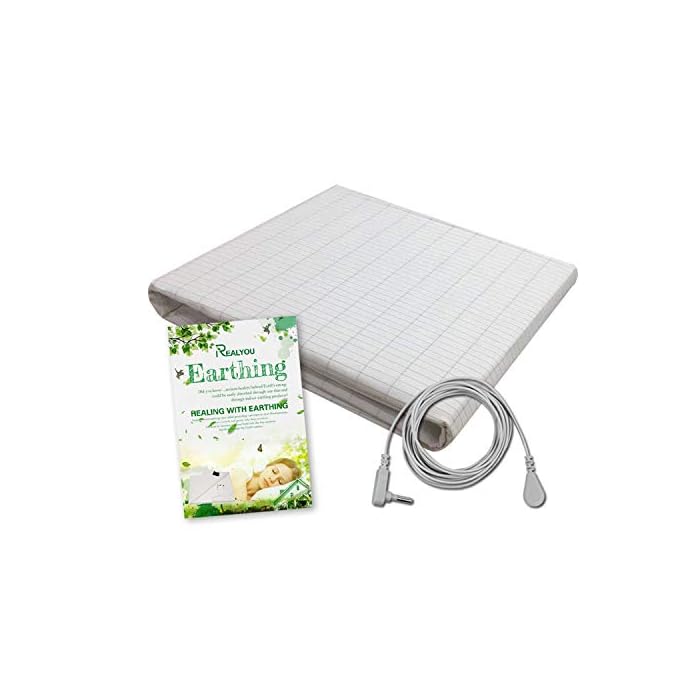 Talc Grounding Mat, Grounding Half Sheet with Grounding Cord, Grounding Sheets Improve Sleep, Natural Health Conductive…